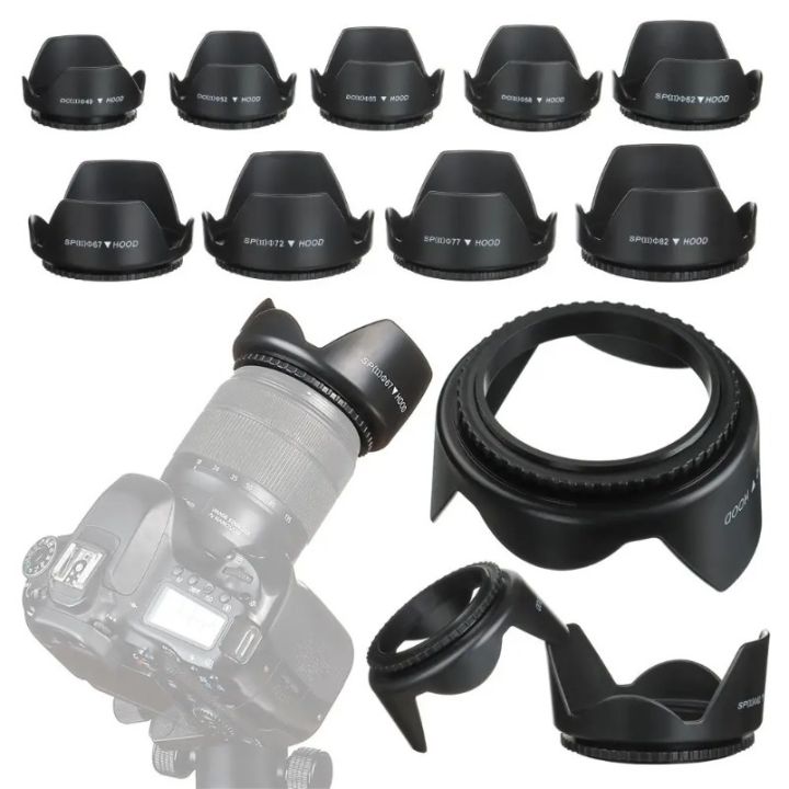 VIKEFON%20Camera%20Lens%20Hood%20-%2049%2052%2058%2055%2062%2067%2072%2077%2082%20MM%20for%20%20%20%20DSLR%20SLR%20Camera%20Lente%20Protector%20Shade%20-%20Image%202