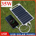 5V 5-35W Portable Solar Panel USB Charger For Phone Power Bank Outdoor Camping RV Sunpower solar panel usb.