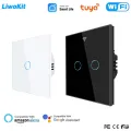 LiwoKit Tuya Smart Switch WIFI Need Neutral EU Standard Smart Home Light Touch Switches Wall 1/2/3/4 Gang Alexa  Voice Control lightify. 