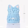 Cute Cat Microfiber Hair-drying Towel Bath Cap Strong Absorbing Drying Long Soft Special Dry Hair Cap Towel with Coral Velvet. 