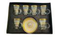 new luxury Turkish tea set 6 saucers 6 cups  75ml. 