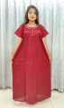 Pure Cotton Star Embroidery Maternity Maxi Dress, Free Size. 