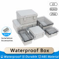 IP66 Outdoor Waterproof ABS Gray/Transparent Cover Plastic Electronic Junction Box Electronic Housing Outdoor Waterproof Box. 