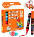YPLUS Acrylic Paint Pens for Kids, Permanent Fabric Markers Waterproof, Acrylic Markers Painting for Rock Clothes Wood and More - 8 Colours. 