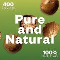 Organic Monk Fruit Extract 125g (4.41oz) 400 Servings, No Fillers Sugar Free Natural Sweetener Sugar Substitute, Paleo & Keto Friendly Zero Calories & Carbs, 100% Pure Monk Fruit Sweetener by PuriSure. 
