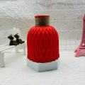 Pineapple Pattern Twine Imitation Ceramic Plastic Vase Simple Water Wave Pattern Flower Arrangement Vase Home Desktop Decor.