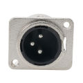 3Pin XLR Socket Male Female Panel Mount Chassis Socket Mic Jack Audio Connector With Solder Terminals For Patch Bay Snake Cabl. 