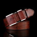 New men's belt korean fashion smooth buckle business casual belt fashion young men's trouser designer luxury brand belts. 