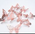 12 Pcs Butterfly Wall Stickers, 3D Butterfly Wall Decor  Butterfly Party Decorations Birthday Cake Decorations Removable Wall Stickers Room Decor for Baby Shower Party Girls Boy's Kids. 
