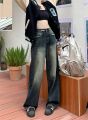 Women's Harajuku Style Loose Wide Leg Jeans Autumn Winter Street Fashion Retro Straight Loose Denim Trousers ﻿. 