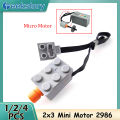 1/2/4pcs MOC Power Function Parts 2x3 Micro Motor Mini Motor Building Blocks Toy Compatible with Legoeds 2986 43362c01.