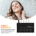 Top Deals 4 Channels Mini O Stereo Headphone Amplifier HA400 Ultra-Compact Audio Amplifier With Power Adapter EU US Plug Adapter.