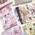 Kawaii Animation Character Stickers Cute Cartoon Japanese Retro Cut Film Sticker Book Scrapbooking DIY Decoration Sticker .