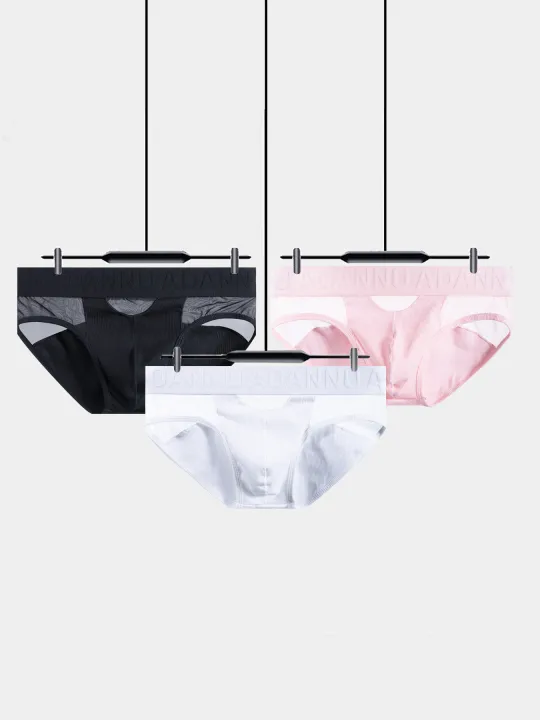 Men's%20Cotton%20Underwear%20Mesh%20Fabric%20Patching%20Sheer%20Comfortable%20Breathable%20High%20Elasticity%20Large%20Pocket%20Brifs%20Fashion%20Underpant%20-%20Image%205