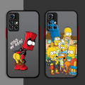 Funny Cartoon The Simpson Phone Case For Redmi Note 13 12 11 10 Pro Plus S T Lite 4G 5G Frosted Translucent Matte Cover. 