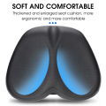 WEST BIKING Comfortable Bicycle Saddle Double Shock Absorption Commuter Cycling Seat High Elastic Widen MTB Road Bike Cushion.