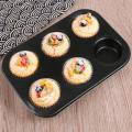 6 Holes Cupcake Baking Tray Non Stick Cake Baking Pan Round Shape Tool Cake Mold. 