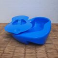Plastic Bed Pan Device Smooth Contour Shape Heavy Duty Bed Pan for Bedridden Bed Potty (Size: Length 14 inche) - Pack of 1 PIECE.