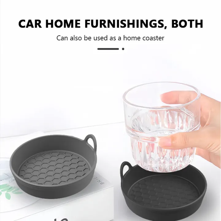 SEAMETAL%202Pcs%20Car%20Coaster%20Water%20Cup%20Holder%20Silicone%20Non-slip%20Drink%20Cup%20Mat%20Waterproof%20Heat%20Insulation%20Car%20Cup%20Mat%20Accessories%20-%20Image%206