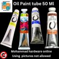 Oil color Tubes 50 ml, Premium Oil Paint Tube – Rich Colors, Professional Quality by well known brands, blue bird, marries, butterfly, diamond etc. Attractive shades , beautiful art works. 