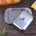 Retro French Butter Box Storage Box Butter Tray Tableware Stainless Steel Butter Dish With Lid Dessert Tray Kitchen Tableware. 