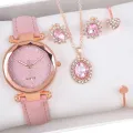 4PCS Set Luxury Women Watches Rhinestone Fashion Elegant Wristwatch Quartz Watch Ladies Clock For Girl Gift. 