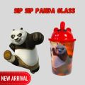 Straw glass/ Juice glass for kids printed. 