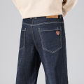New Ice Silk Thin Denim Jeans For Men Blue Straight Stretch Cotton Pants Business Casual Lightweight Trousers Spring Summer. 