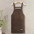 Kitchen Cooking Apron - Unisex Cute Adjustable Waterproof Canvas Aprons, Ideal for Chefs, Servers & .