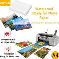 A4(8.27"×11.7") Photo Paper , Waterproof Glossy for Photo Paper，A4 Size 230gsm Waterproof Embossed Card Paper Inkjet Photo Paper. 