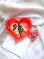 New Style Double Heart Photo Frame | Premium Quality Plastic Material | Kids Side Table Picture Frame. 