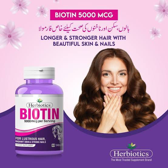 Biotin 5000mcg, 60'S Tablets