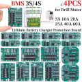 BMS 3S/4S 5A 10A 20A 25A 40A 60A Li-ion Lithium Battery Charger Protection Board 18650 For Drill Motor 12V with Enhance/Balance. 