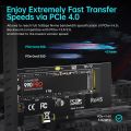 JEYI M.2 NVME SSD to PCIE X1 Adapter Card, 2280 SSD PCIe 3.0 4.0 Expansion Card for Desktop PC, PCI-E GEN4 16Gbps Full Speed SK1. 
