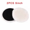 2pcs 5/6/7 Inch Wool Polishing Disc Car Waxing Polishing Buffing Car Paint Care Polisher Pads Auto Washing Accessories. 