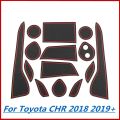 Anti-Slip Gate Slot Mat for TOYOTA C-HR 2016 - 2022 2020 2019 2018 2017 CHR Cup Holders Non-slip Mats Accessories.
