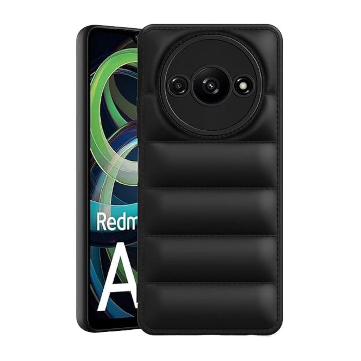 Xiaomi Redmi A3X A3 2024 Puffer Case with Open Camera Lens Protection Soft Back Cover