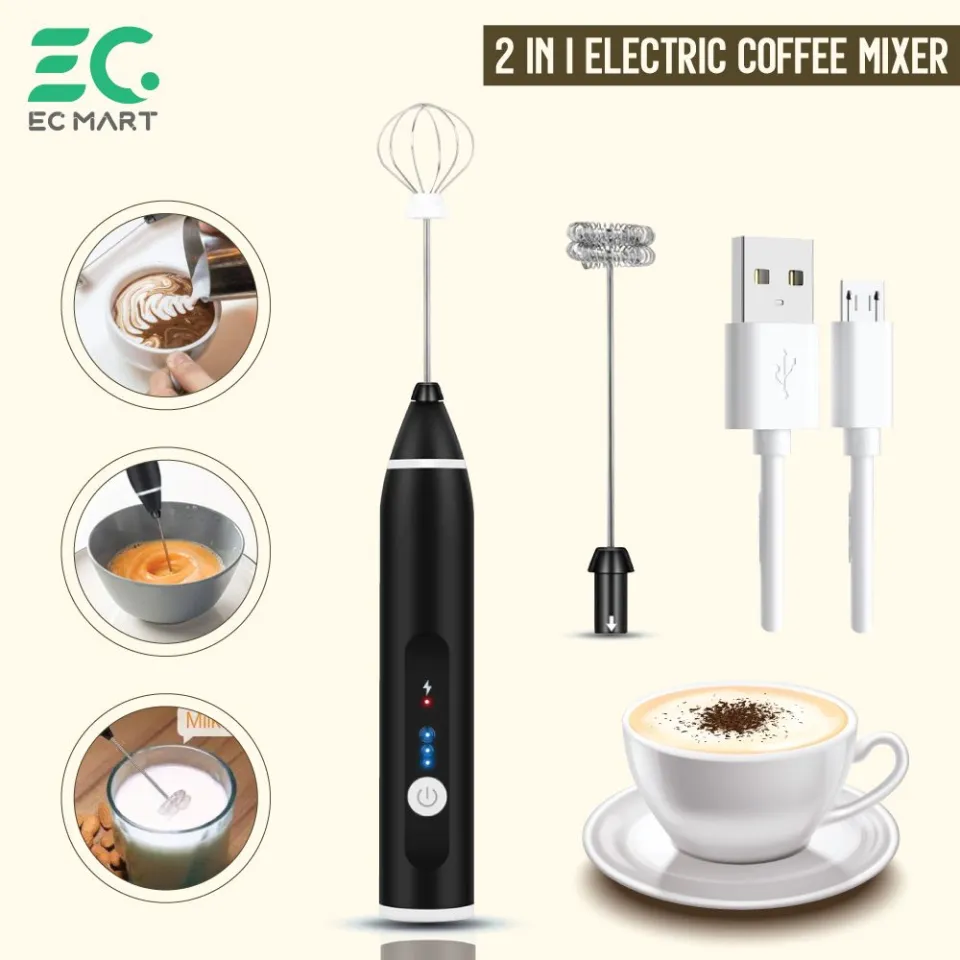 electric coffee beater - 2 in 1 high quality electric coffee beater and grinder rechargeable - electric coffee beater Milk Frothier & Former, Egg Beater, Cake Beater, Portable Hand Beater  and mixer and USB connected and easily rechargeable