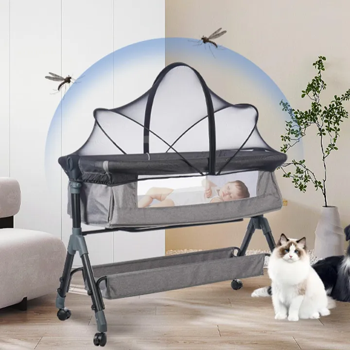 Bassinet%20Netting%20Cover%20Bassinet%20Cover%20Breathable%20Foldable%20Mesh%20Zipper%20Baby%20Mosquito%20Net%20Encrypted%20Bug%20Net%20Crib%20Protectors%20-%20Image%204