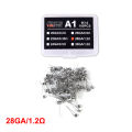 100 Pcs Box High Quality A1 Coil Wire Heating Resistance Prebuilt Coil 3.0 Circle Diameter. 