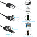 7MM Android Endoscope Camera 3 IN1 Micro USB Type C Borescope Mini Camera Waterproof LED Car Inspection PC.