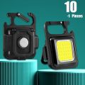 (Imported) Mini LED Keychain Flashlights Multifunctional Portable COB Work Light USB Charging Camping Lamp Outdoor Torch Fishing Lantern.