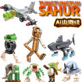 Italian Brainrot Tung Tung Sahur Figures Building Block Doll Tralalero Tralala Bombardino Crocodilo Bananini Block Model Toy.