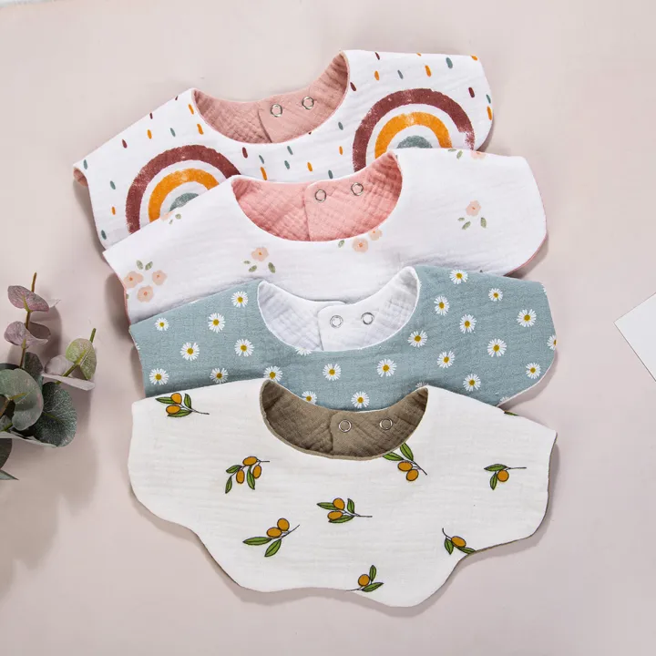 3Pcs/Lot%20Cute%20Bear%20Flower%20Print%20Baby%20Bibs%20Muslin%20Cotton%20Double%20Side%20Infant%20Boys%20Girls%20Feeding%20Burp%20Cloths%20Thicken%20Adjustable%20Bib%20-%20Image%204