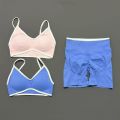 2Pcs HISTELLO Ignite Sculpt Sports Set Naked Feel Tummy Control Cross Bra Scrunch Hip Lifting Yoga Pilates Running Fitness Sets.