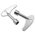 2PC Silver Inner Triangle Key Wrench Set for Household Elevator Water Meter Electric Control Cabinet And Valve Universal Tool Ki. 