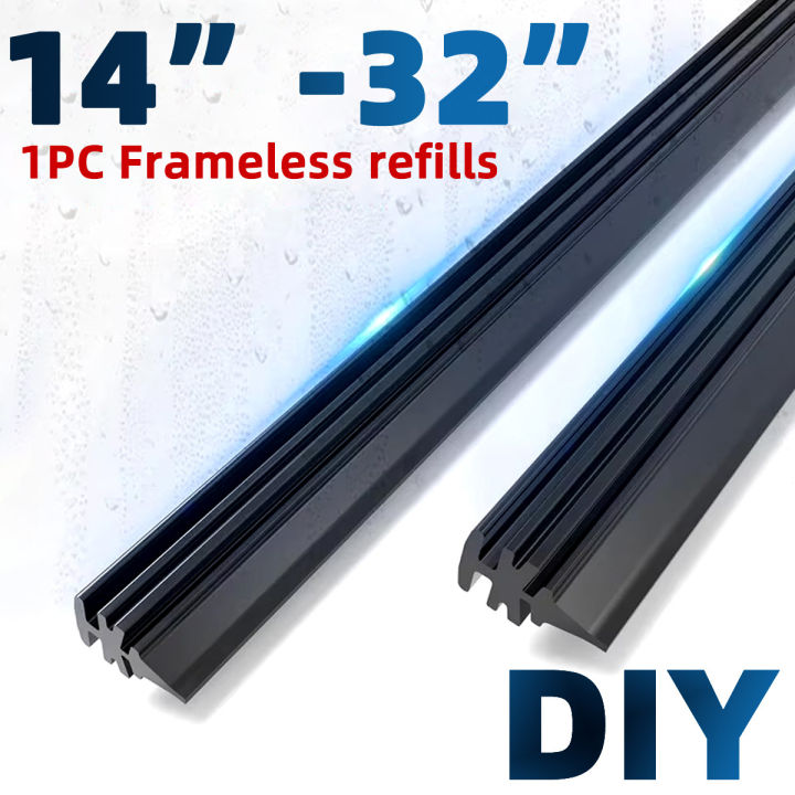 Car Wiper Rubber Strip Filling Strip Suitable For 6mm Frameless Wiper Car Accessories 14"-32"Inch Cuttable Wiper Rubber Strip