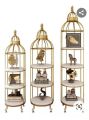 3 Piece Farm Iron Cage, Quirky Modern Bird Cage, Display Shelf, Home Decoration, New Design in 2024. 
