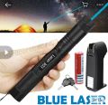 Laser 303 200mW Professional Blue Laser Pointer Suit with 18650 Battery & Charger Black. 