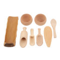 Sensory Bin Tools Toy Pre Teaching Safe Educational Wooden Bowls Scoop Toys for Transfer Work Fine Motor Learning. 